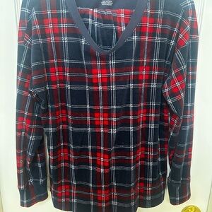 Nautica Red and Navy Plaid PJ Set